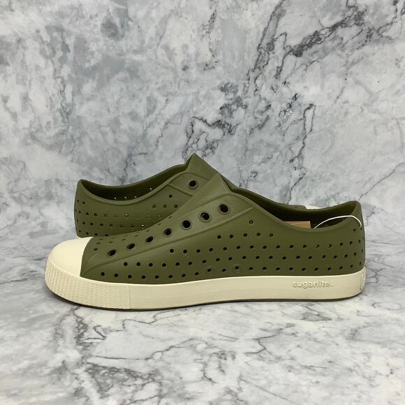 Native Shoes Mens 9 Rookie Green Jefferson Slip On Sneaker Perforated P2-65 - Picture 3 of 9